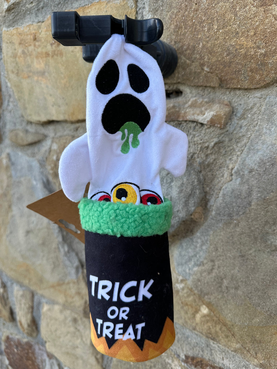 Gioco Fantasma Halloween Interattivo con Dispenser Croccantini per Cani