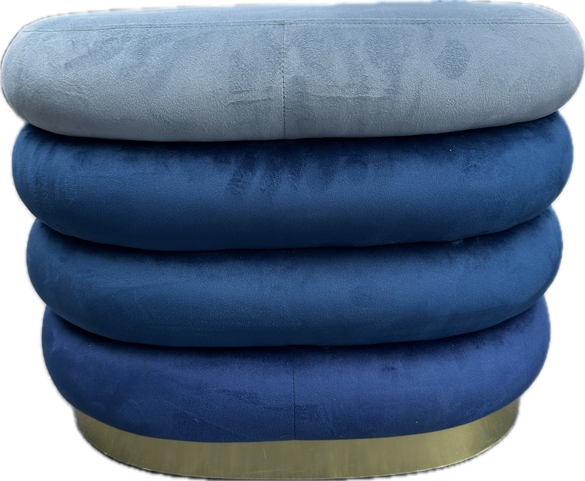 Cuccia Multifunzionale Luxury Blu con Base Dorata