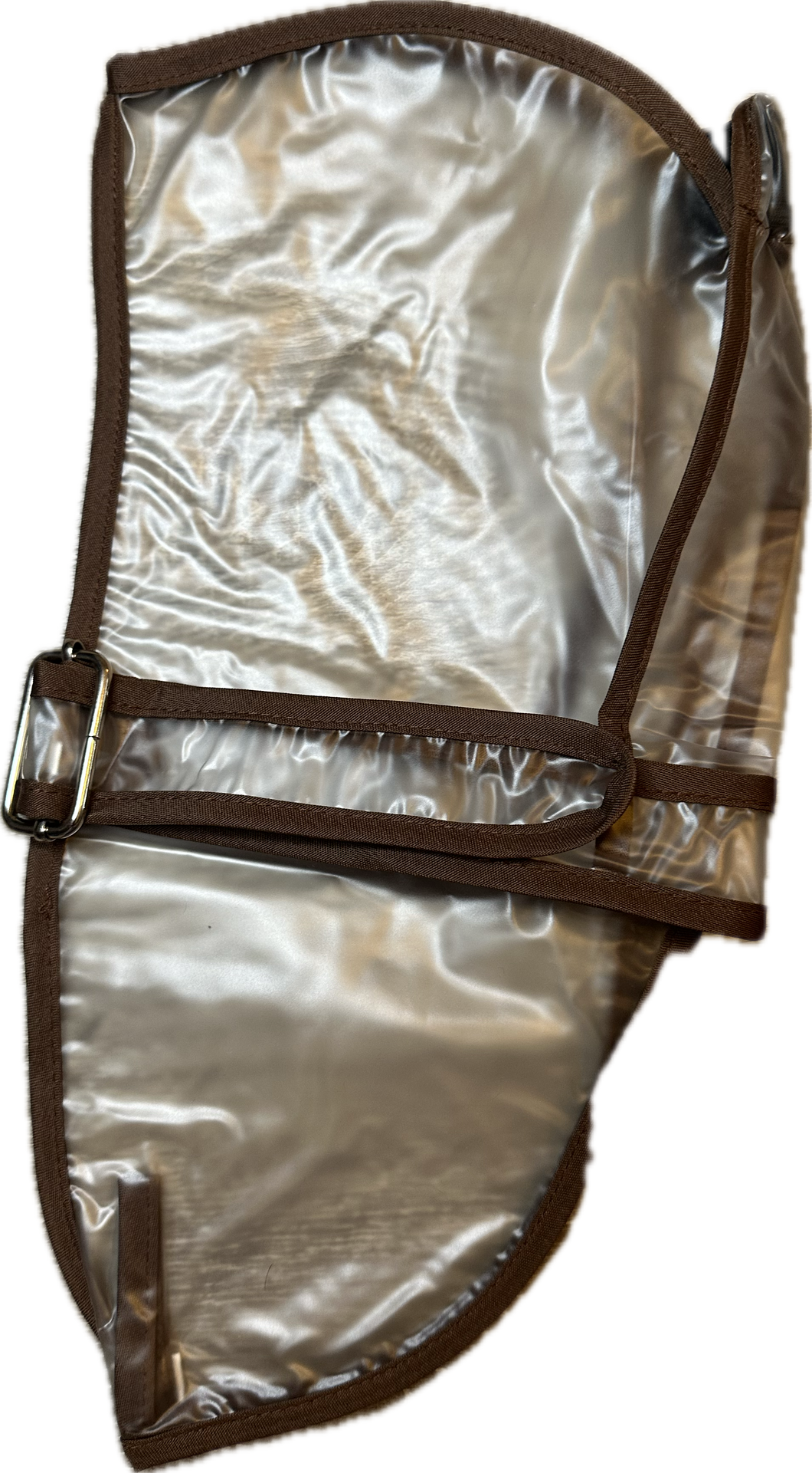 Impermeabile trasparente con bordo marrone - Taglia 30 cm