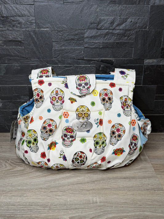 Borsa Trasportino Morbida “Sugar Skull” per Cani e Gatti – 36x22xH26 cm