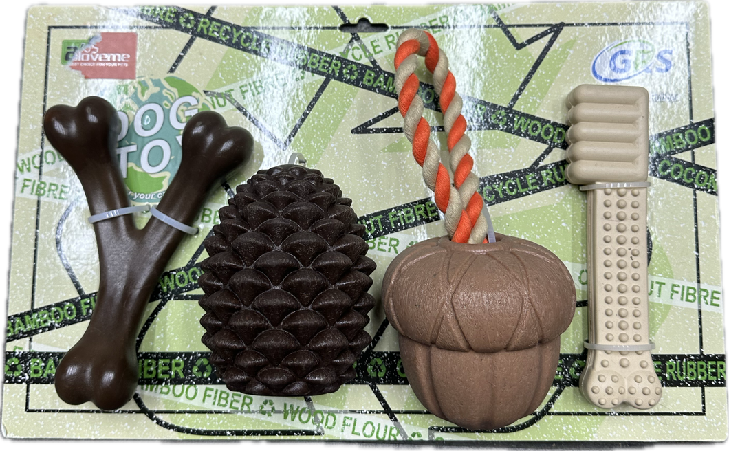 Set 4 Giocattoli per Cani