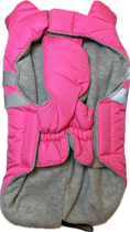 Carica l'immagine nel visualizzatore della galleria, Giacca Rosa imbottita con riflettenti per animali - Taglia 28 cm
