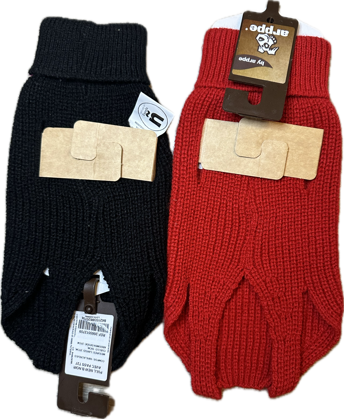 Maglioncino Classico per Cani - Rosso o Nero