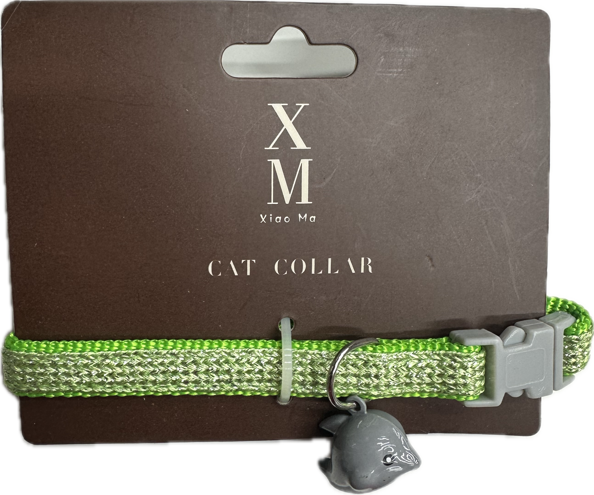 Collare per gatti - Verde con decorazioni scintillanti