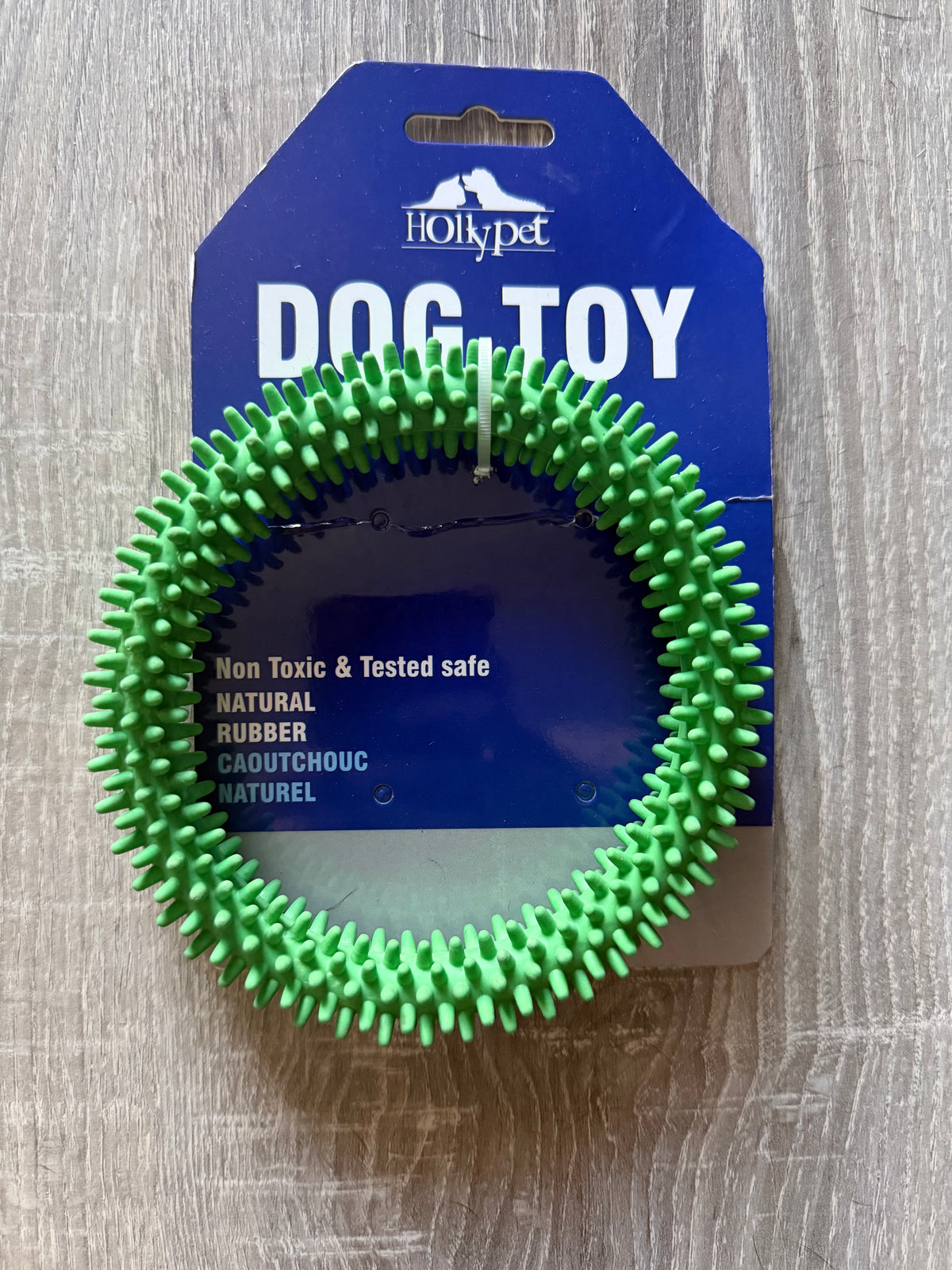 Anello Massaggiante Verde in Gomma con Rilievi per Cani