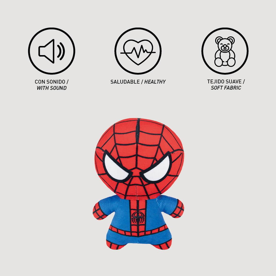 Peluche "Spider-Man" con Suono – Gioco Morbido per Cani