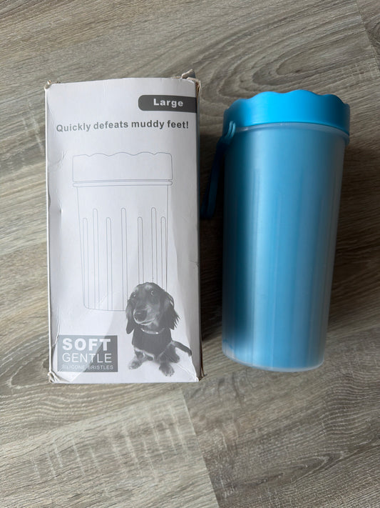 Pulisci Zampe per Cani con Setole in Silicone – Azzurro | Taglia L
