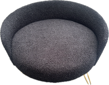 Carica l&#39;immagine nel visualizzatore di Gallery, Divanetto Glamour Nero Bouclé
