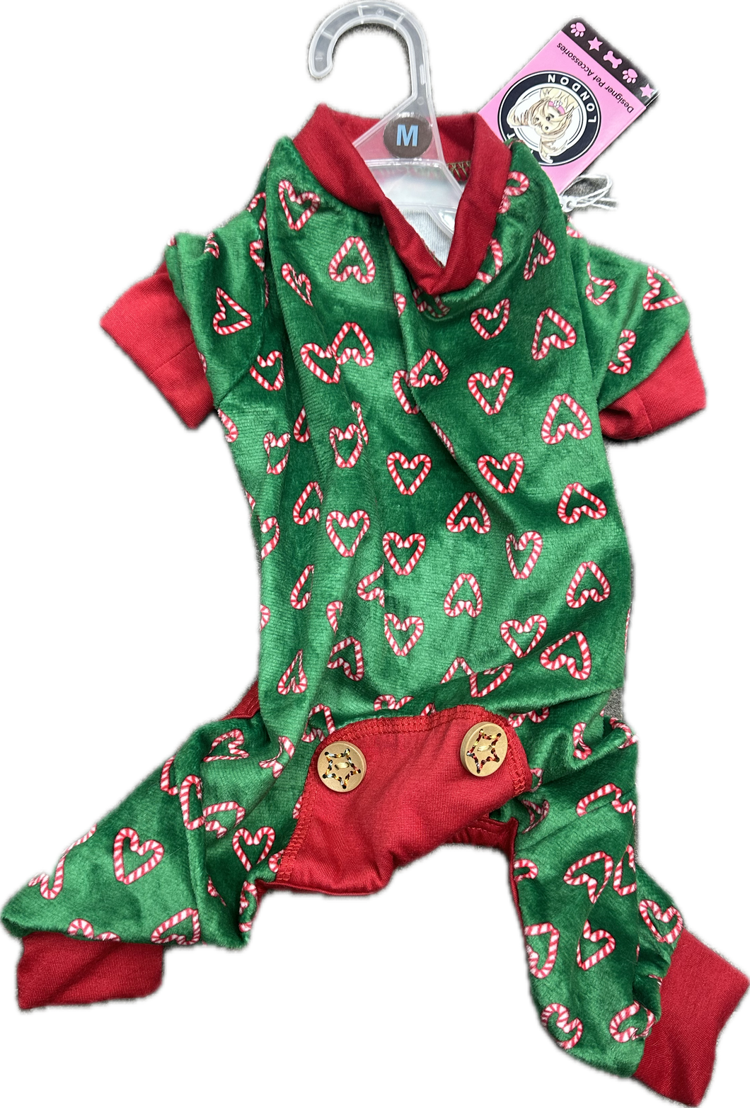 Pigiama Natalizio Verde per Cani - Taglia M