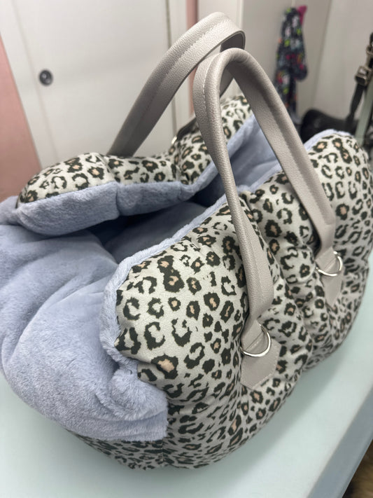 Borsa Trasportino Morbida con Stampa Leopardo