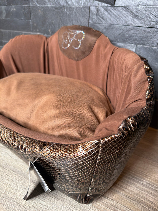 Cuccia Luxury Marrone con Cuscino Imbottito – Made in Italy