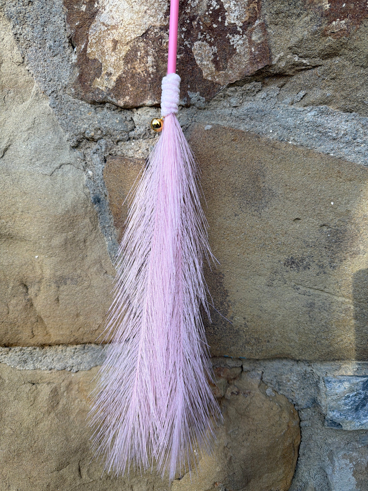Bacchetta Pink Soft Feather per Gatti con Campanellino 70 cm