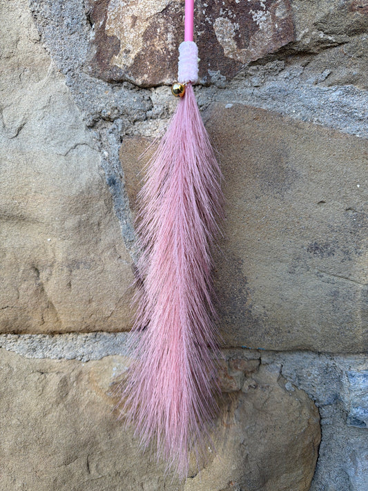 Bacchetta Pink Luxury Feather per Gatti con Campanellino 70 cm