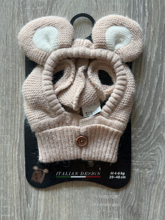 Cappellino orsetto beige