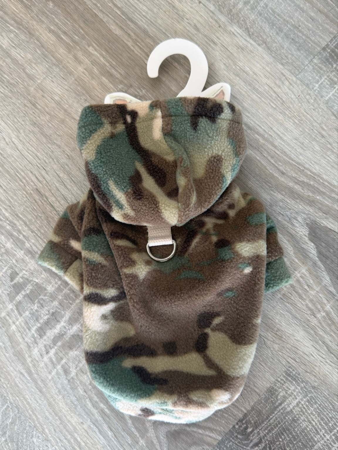 Felpa in Pile Mimetica con Cappuccio per Cani – XS 25 cm