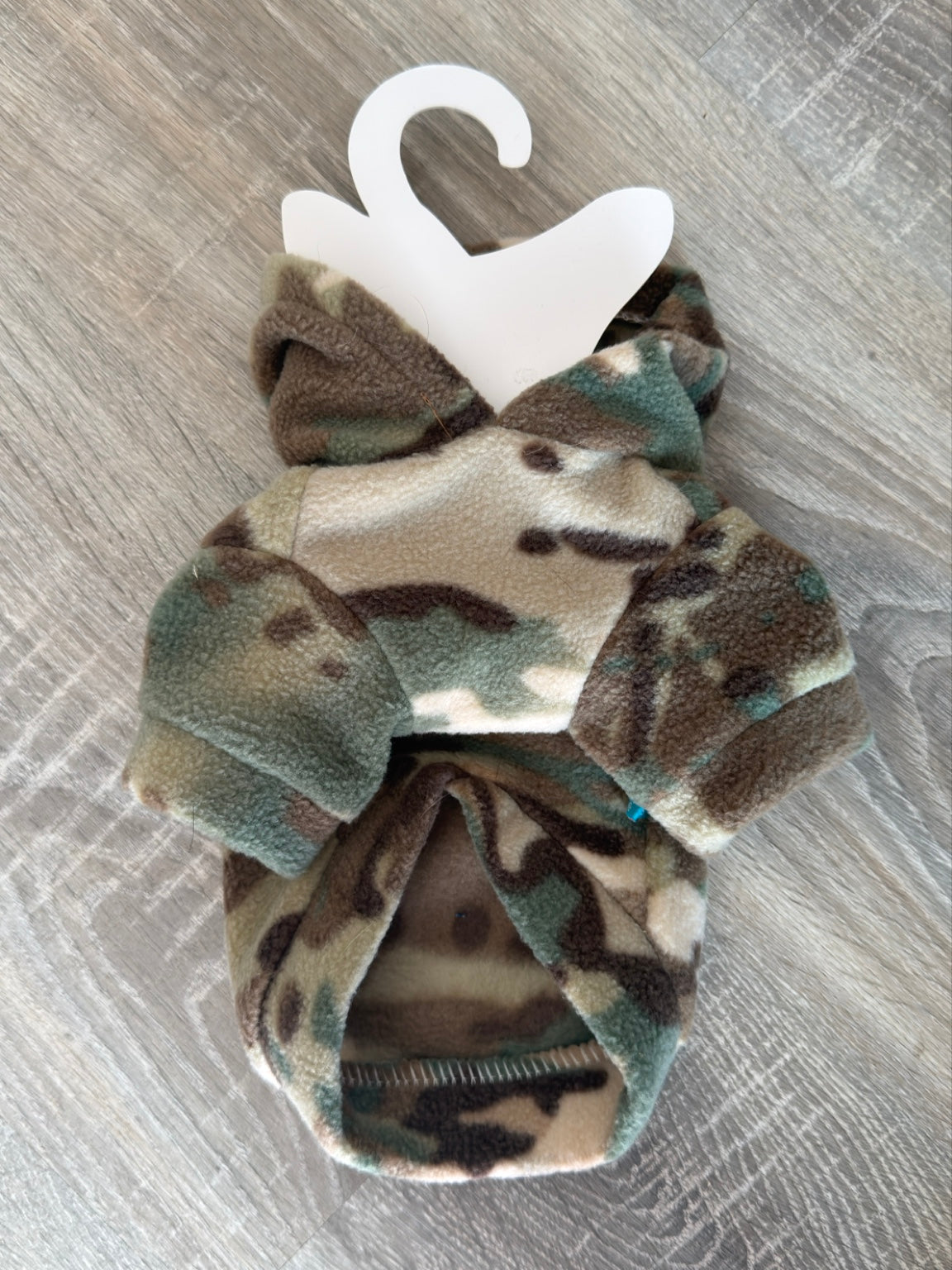 Felpa in Pile Mimetica con Cappuccio per Cani – XS 25 cm