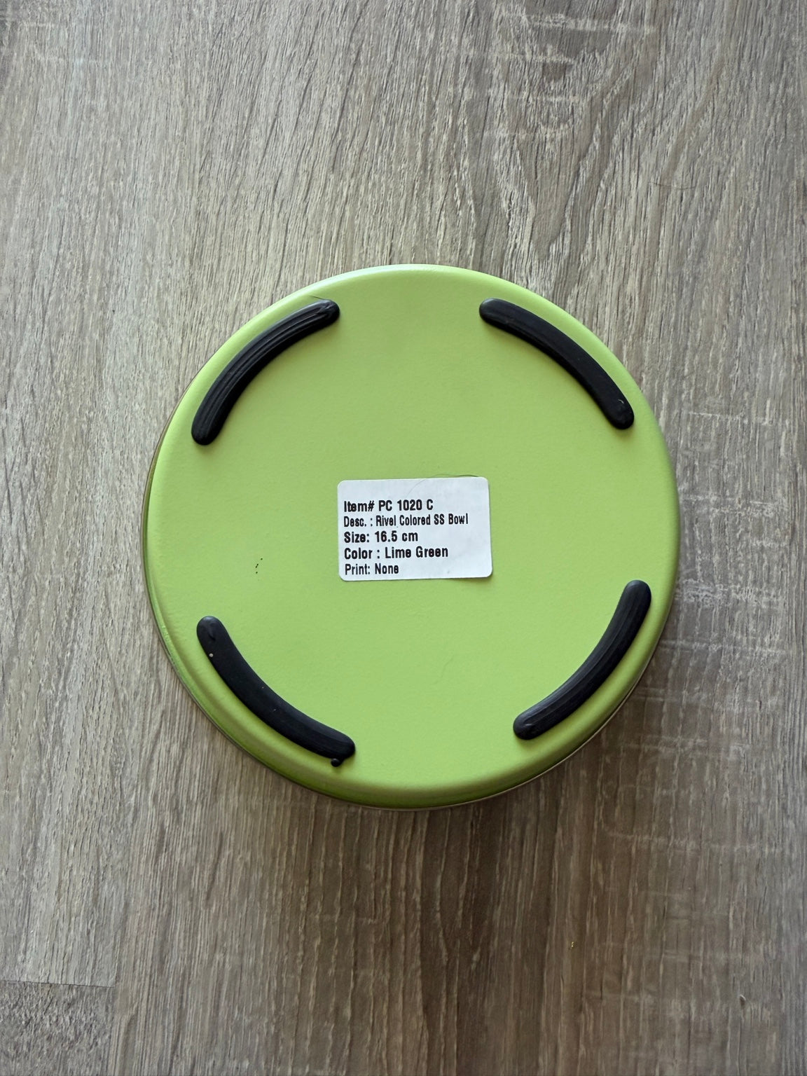 Ciotola Acciaio con base verde - base