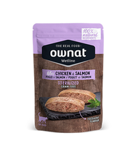 Carica l&#39;immagine nel visualizzatore di Gallery, Ownat Wetline Sterilized Chicken &amp; Salmon 85 g – Umido Naturale Grain Free per Gatti Sterilizzati
