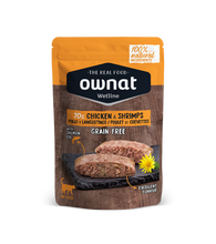 Carica l&#39;immagine nel visualizzatore di Gallery, Ownat Wetline Cat Pollo &amp; Gamberetti 85 g – Umido Naturale Grain Free
