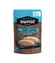 Carica l&#39;immagine nel visualizzatore di Gallery, Ownat Wetline Salmon &amp; Herring 85 g – Umido Naturale Grain Free per Gatti

