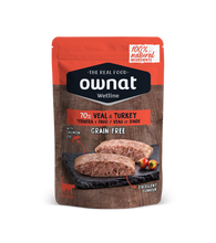 Carica l&#39;immagine nel visualizzatore di Gallery, Ownat Wetline Veal &amp; Turkey 85 g – Umido Naturale Grain Free per Gatti

