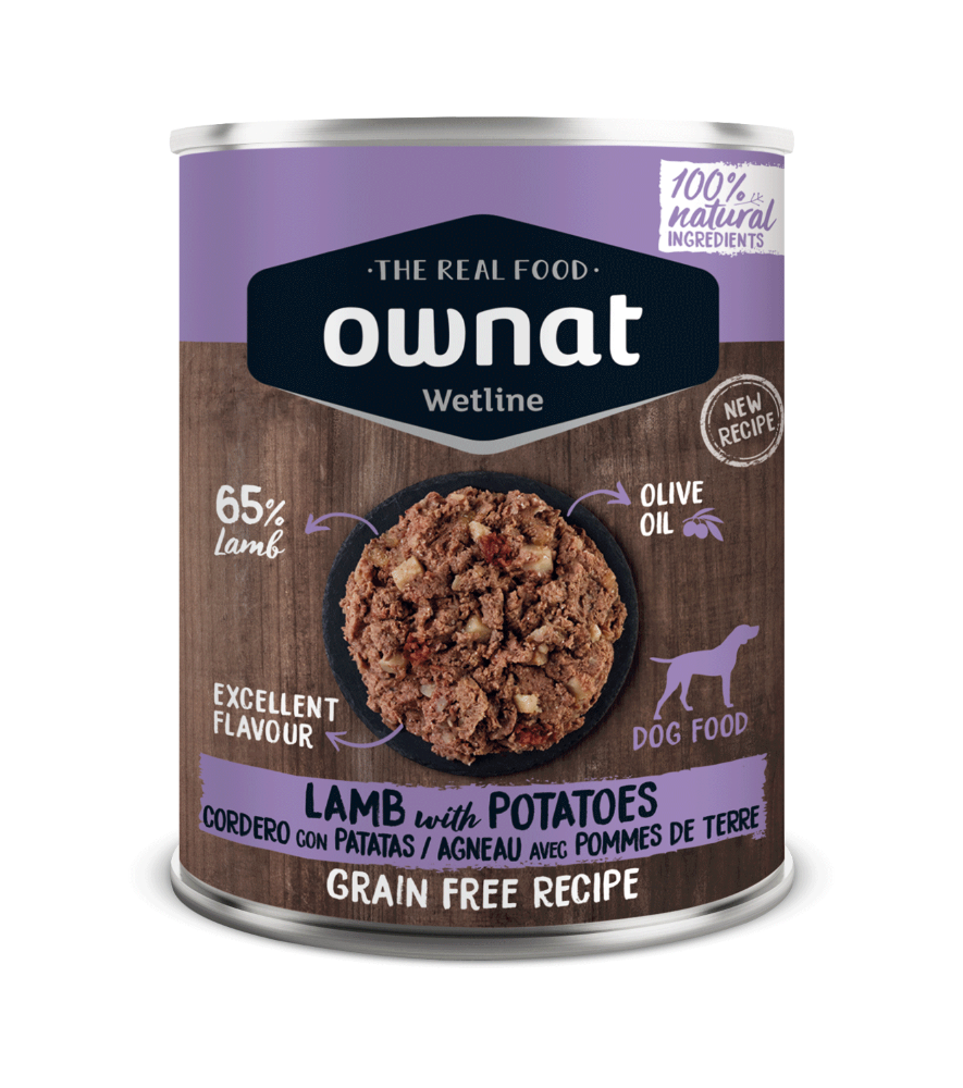 Ownat Wetline Agnello & Patate 395 g – Umido Naturale Grain Free per Cani