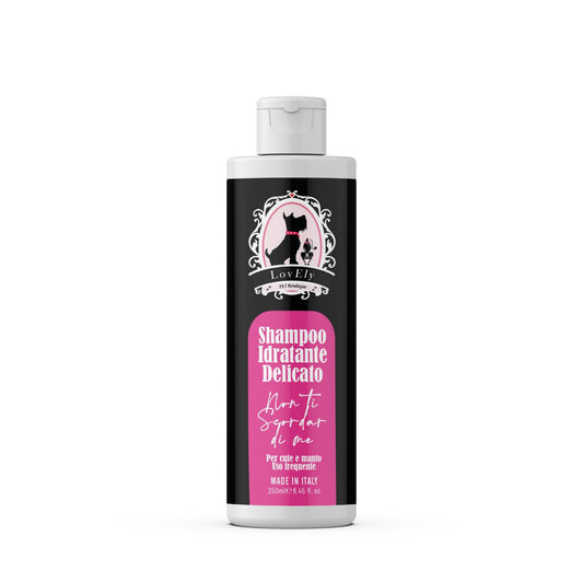 Shampoo PROFESSIONALE “Non Ti Scordar di Me” LovEly – Idratante Delicato per Cani e Gatti | Uso Frequente | Made in Italy 250ml