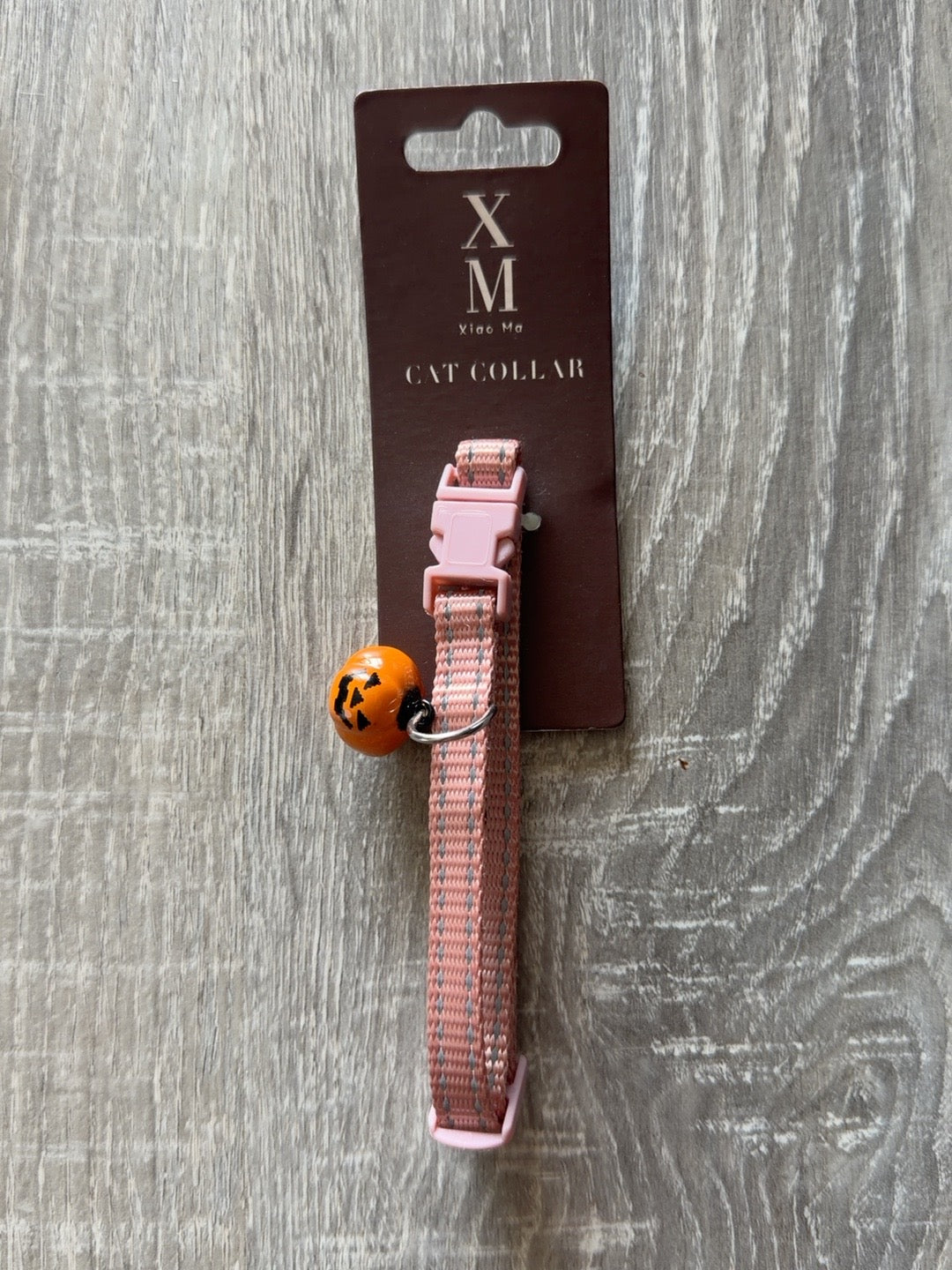 Collare Gatto Halloween Rosa con Campanellino Zucca