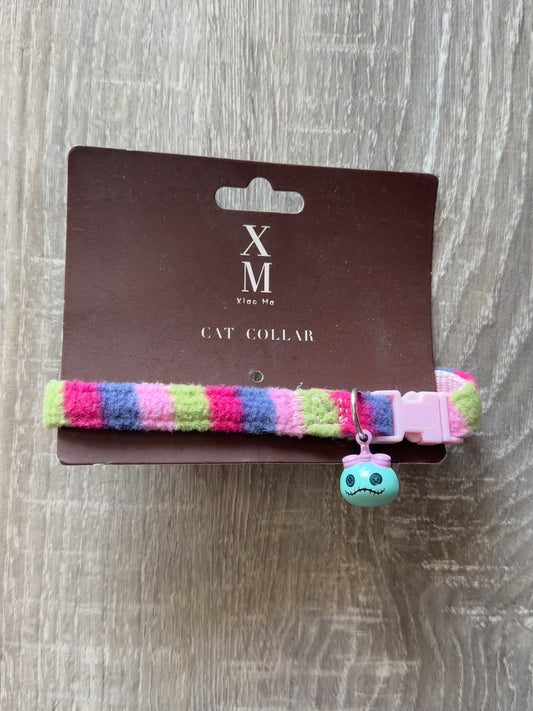 Collare Gatto Halloween Multicolore con Ciondolo Mostriciattolo