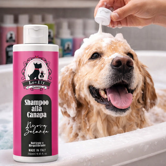 Set Shampoo + Balsamo alla Canapa Nuova Zelanda per Cani e Gatti
