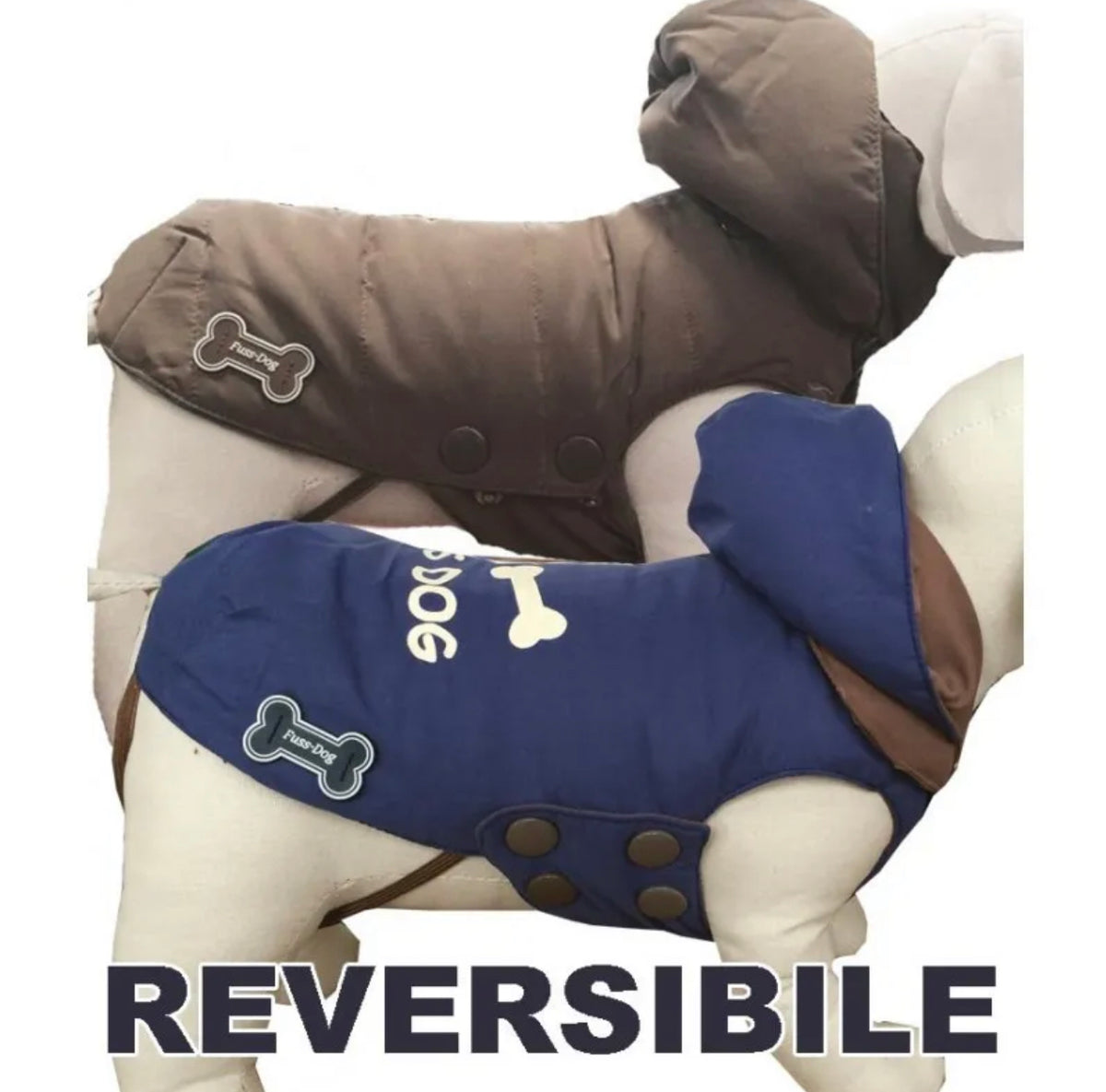 Piumino Reversibile New York Marrone per Cane Misura 60 - ABF43/27